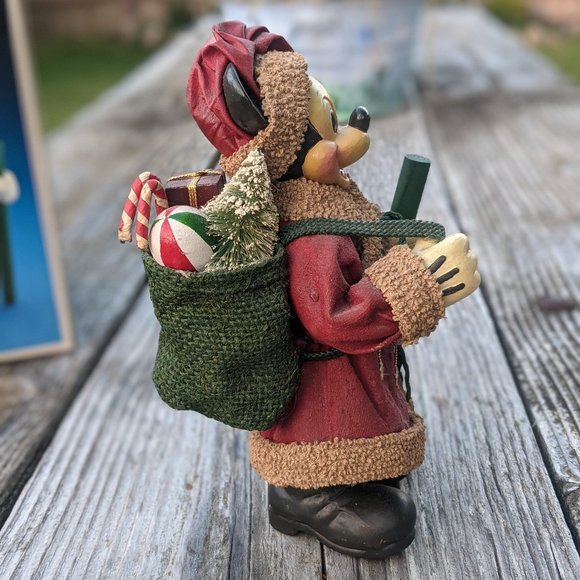 Vintage Fabric Mache 8” Disney Mickey Mouse Santa - Picture 4 of 13